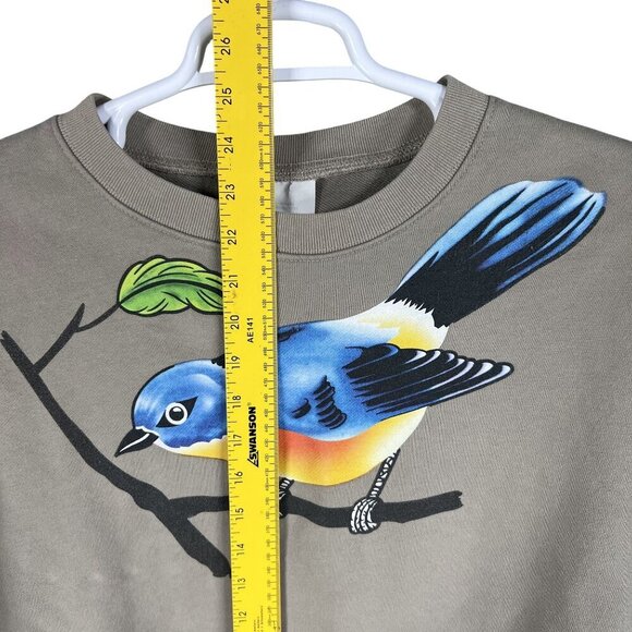 Street Wear Graphic Sweatshirt L Bird Skeleton Skater Uplifting Graffiti Hip Hop - Picture 12 of 15